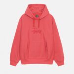 BASIC APPLIQUE HOODIE RED