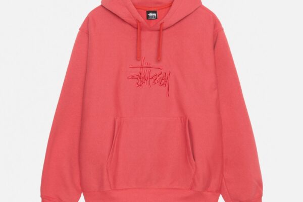 BASIC APPLIQUE HOODIE RED