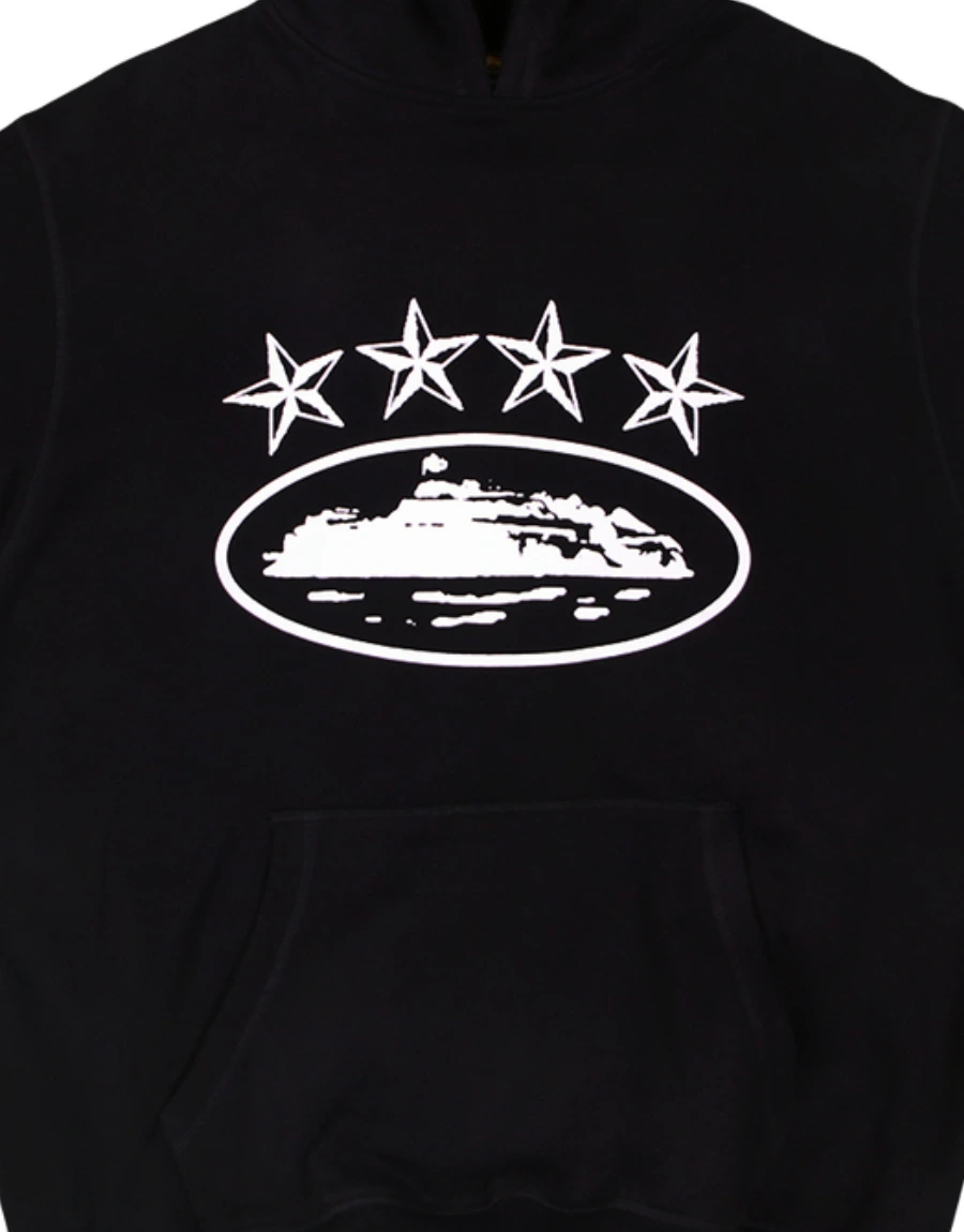 Corteiz 4Starz Alcatraz Hoodie Black