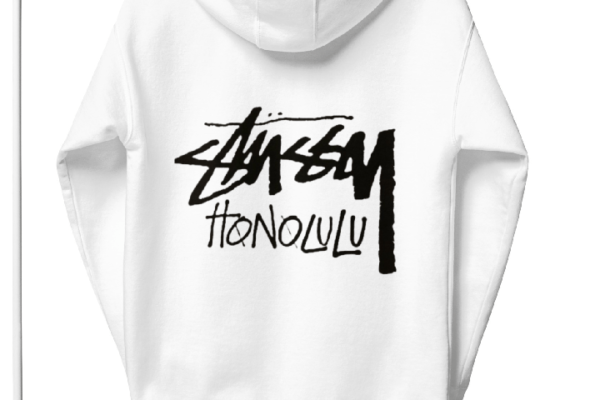 white stussy hoodie