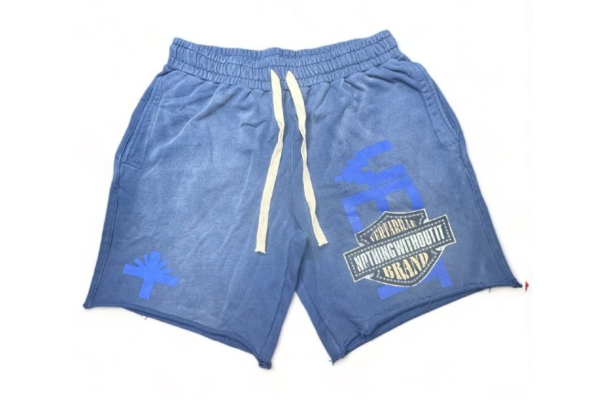 vertabrae blue shorts