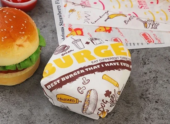 Custom Burger Wrapping Paper for Social Media Content