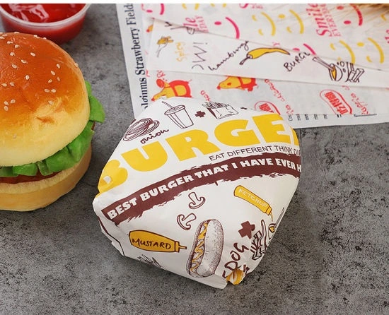 Custom Burger Wrapping Paper for Social Media Content