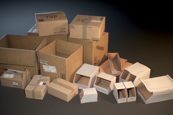 cardboard boxes