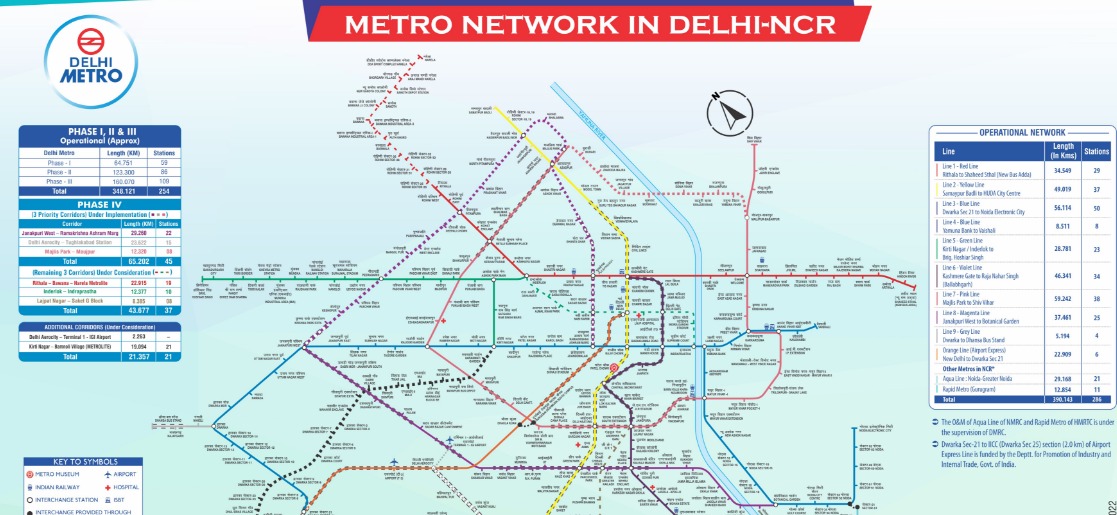 Delhi Metro Blue Line 2025: Station | Route | Maps | Timings