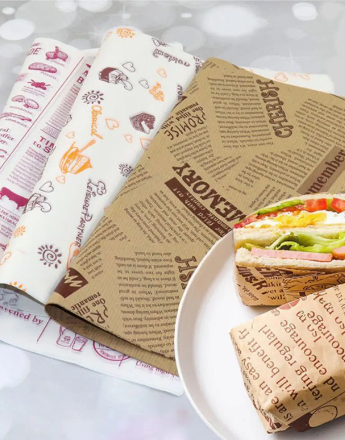 custom greaseproof paper