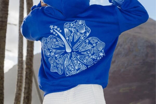 Hawaii Hibiscus Hoodie in Oceanic