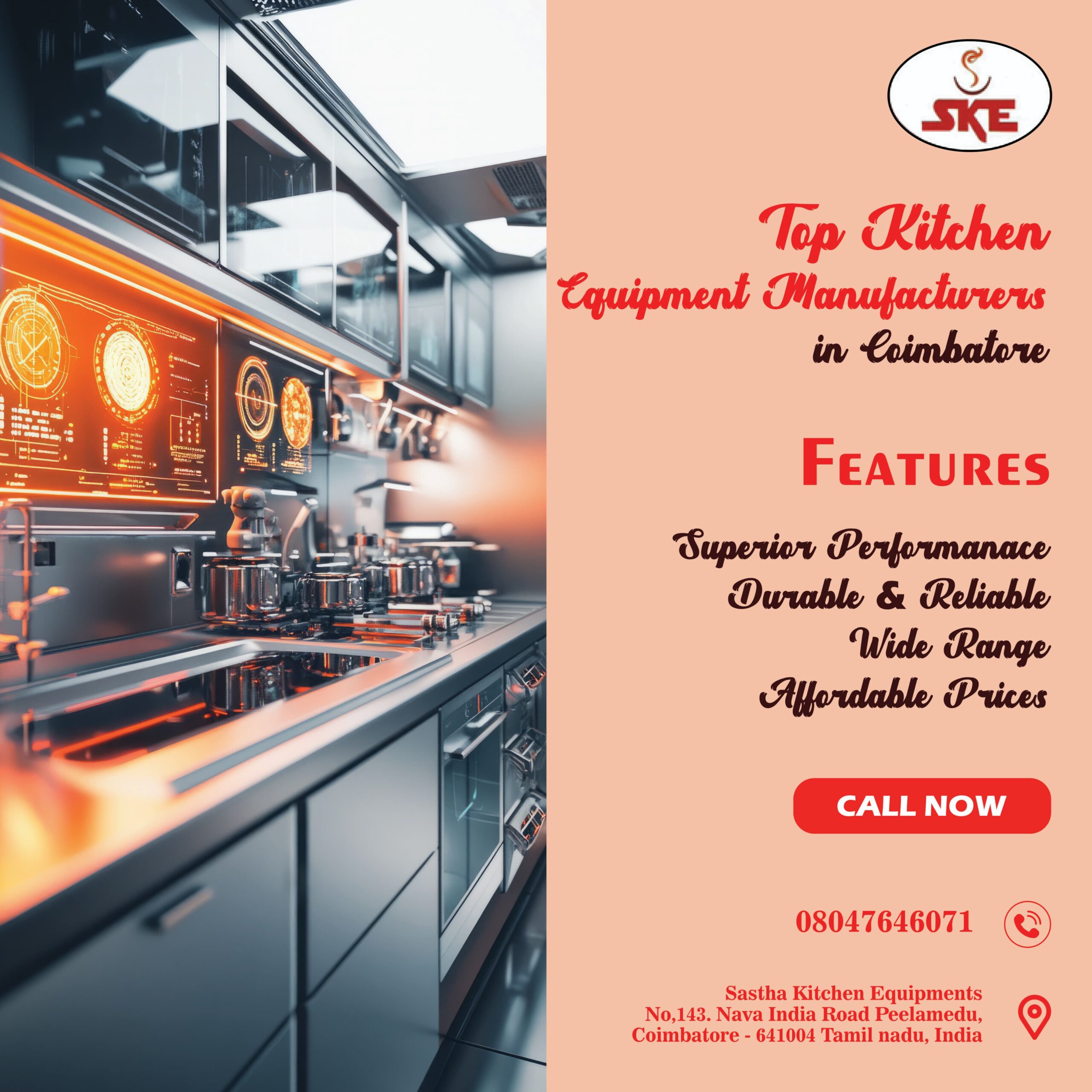 Kitchen equipment manufacturers in coimbatore