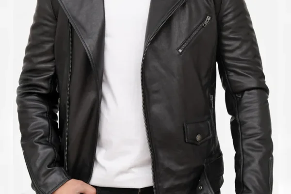 Mens-Black-Real-Leather-Asymmetrical-Biker-Jacket-Main