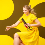 yellow rock paper scissors dress